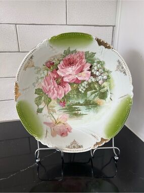 Vintage Floral Porcelain Serving Bowl -Austrian 1900’s